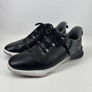 FootJoy FJ Fuel Men's US 10M Black/Charcoal Leather Spikeless Golf Shoes 55451